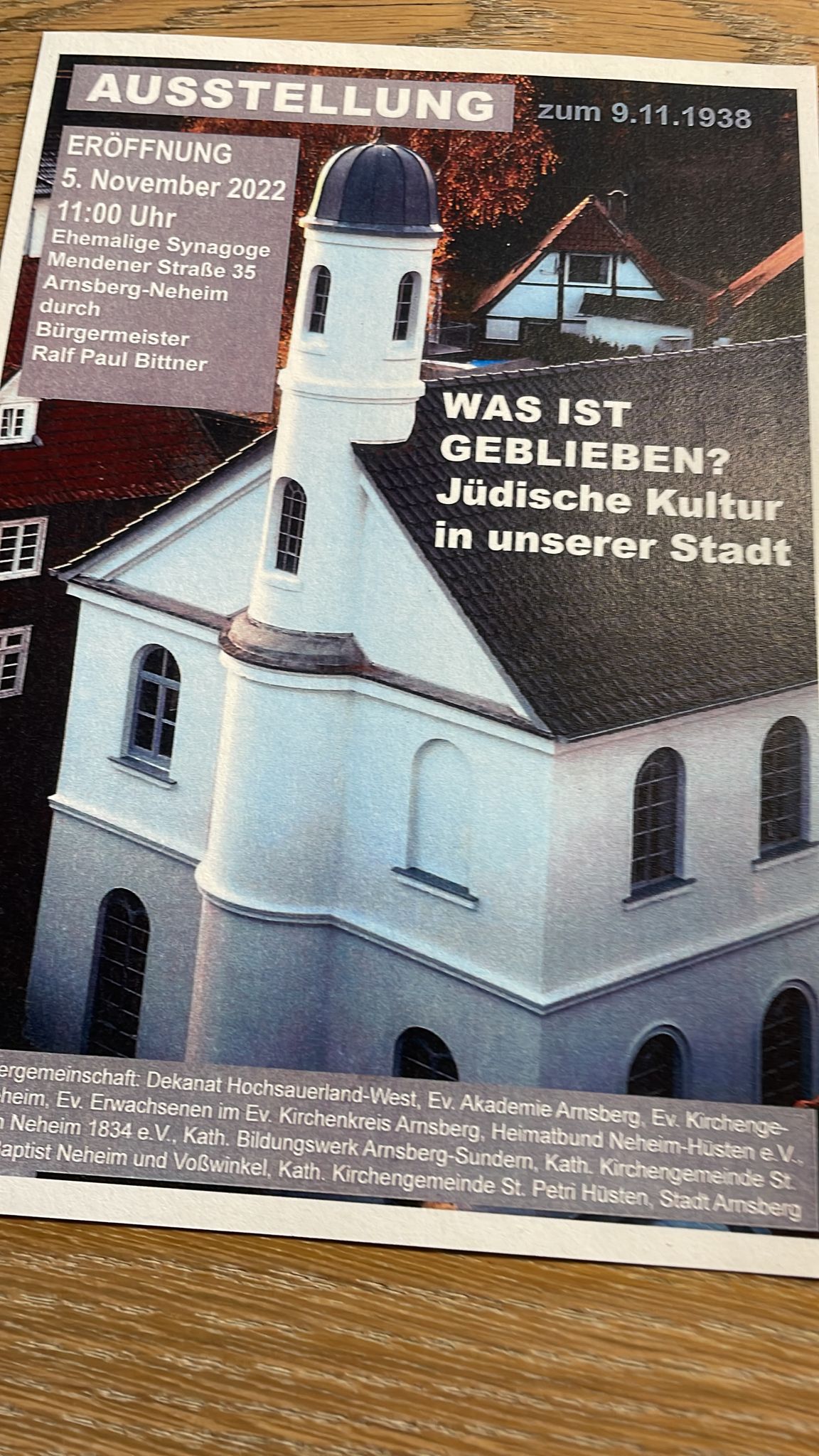 Ausstellungseröffnung „WAS IST GEBLIEBEN - Jüdische Kultur in unserer Stadt“